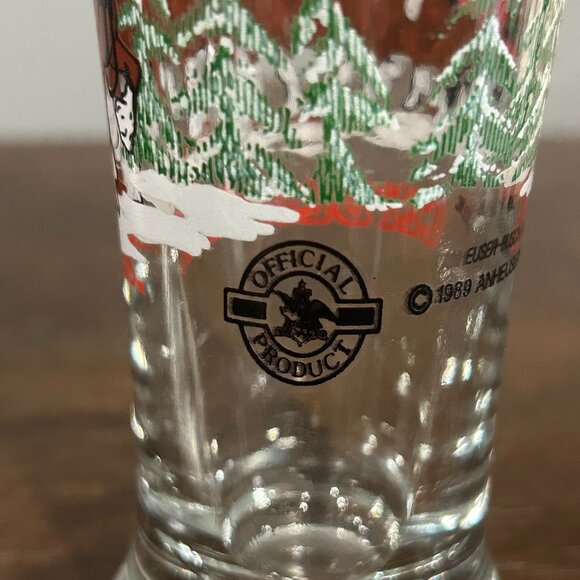 Vintage 1989 Budweiser Clydesdales Holiday Pisner Glasses - Set of 5 - Picture 2 of 4